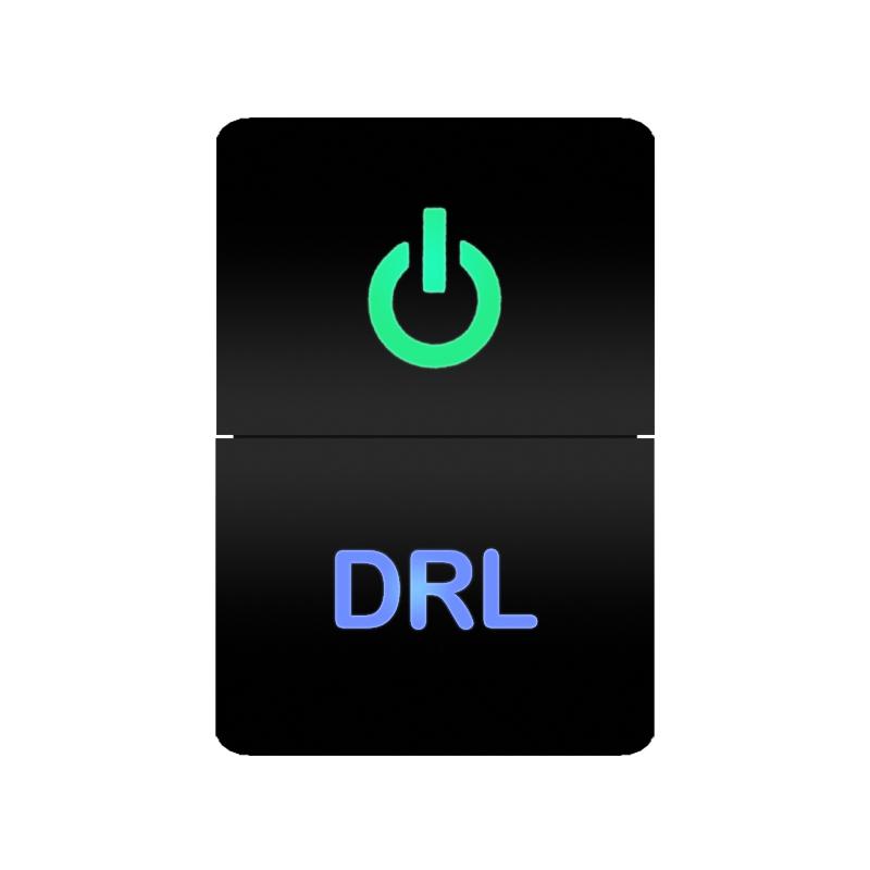 12V Green Blue Light Dual Button Switch ON OFF /Momentary Push Switch For Toyota 4Runner FJ Cruiser Landcruiser Camry RAV4 Prado Relays 5