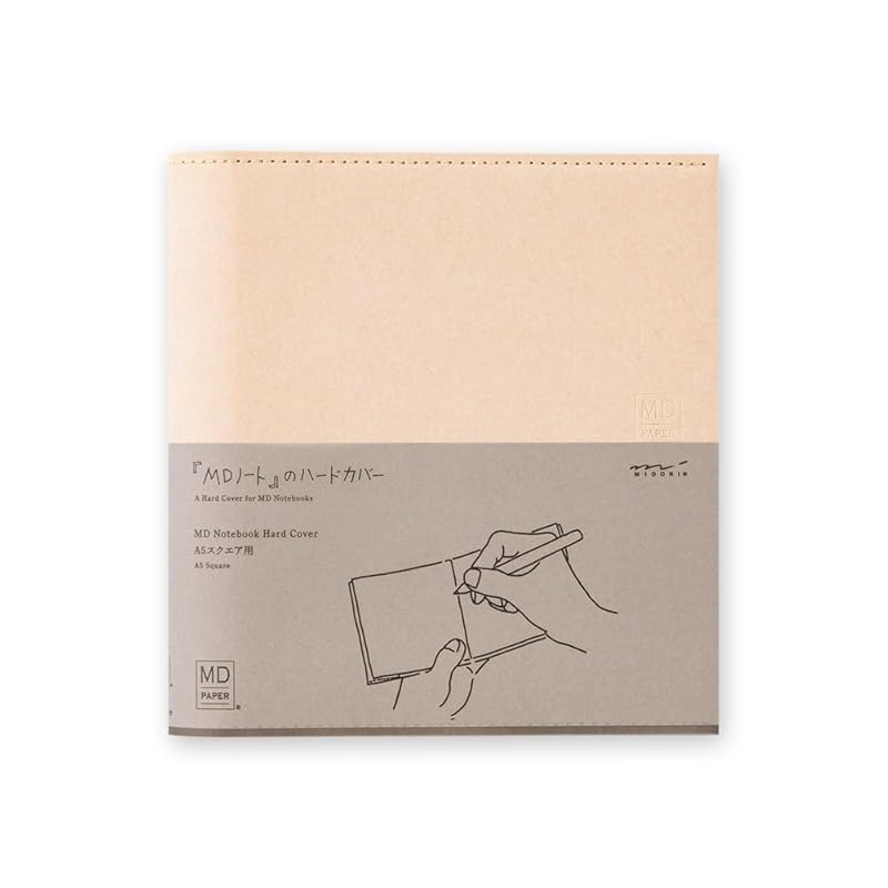Midori MD Notebook Cover, A5 Square, Paper, Hard Type, 35591006