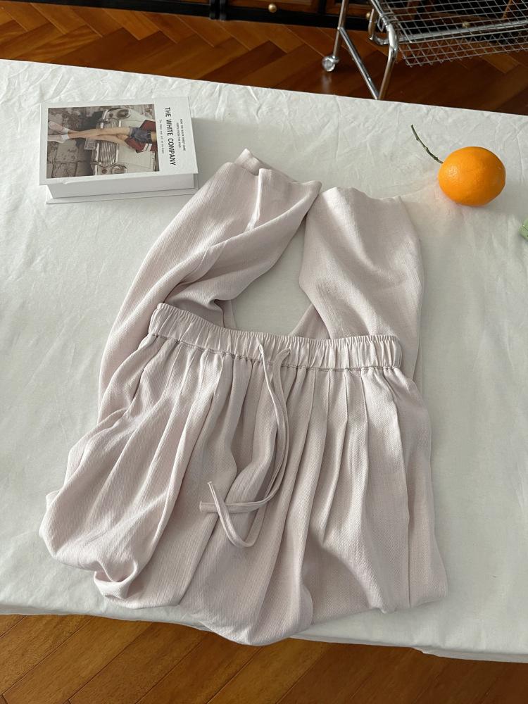 Korean Chic Summer Loose Wide-Leg Pants for Women - Lightweight, Cool, Straight-Leg Trousers