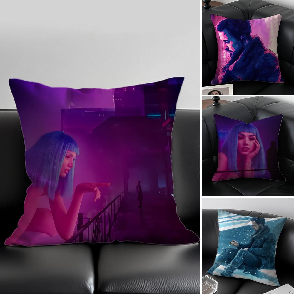 B-Blade Runner 2049 Cushion Cover Pillow Case Soft Friendly Fabric & Concealed Zipper