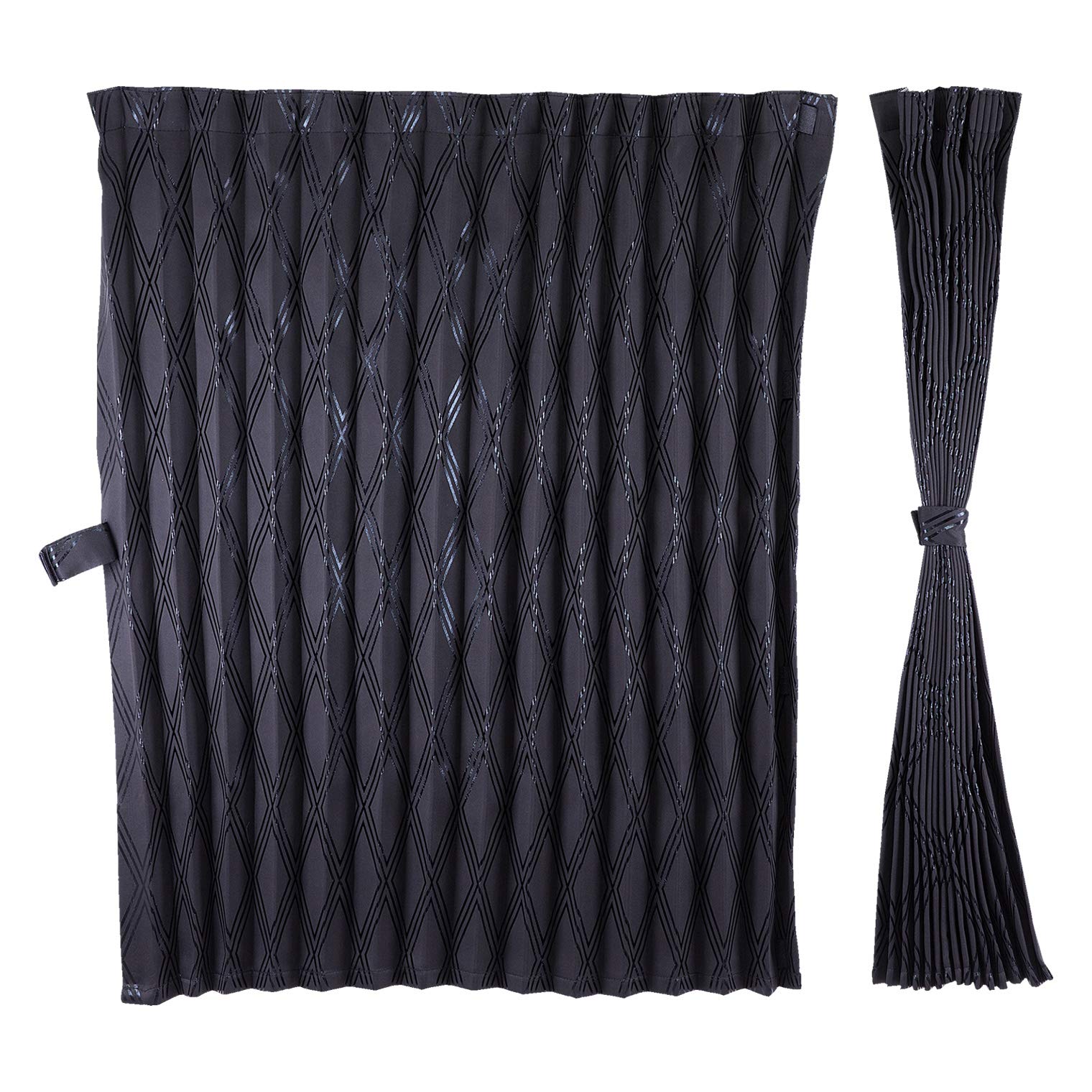 

Miyabi Miyabi Kabuki Style Truck Blackout Premium for High Roof Black W x 1400mm Curtains, Curtains, Grade, Trucks, (1200mm H) CH-KBBK чёрный