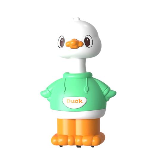 Kids Walking Duck Toy Press Go Inertial Drive Pull Back 360 Degrees Rotatable Head Duck