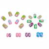 European And American Short Curvy Manicure With Colorful Contrast And Irregular Ripples, Girly Ins Style Europe And America