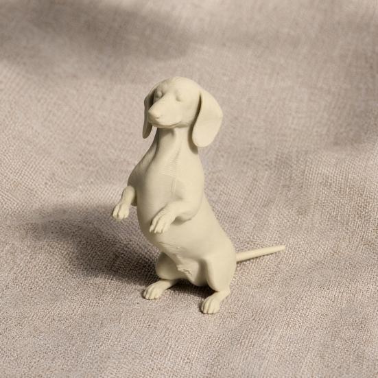 3d Printed Dachshund Figurine Modern Mini Dog Shape Sculpture DIY Coloring Animal