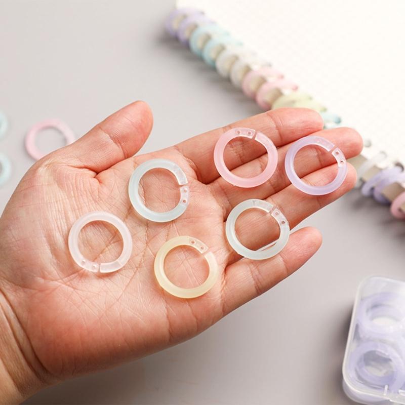100Pcs Colorful Binder Rings 15mm Detachable Binder Rings Book Rings for Index Card Loose Leaf Notebook Binder Journal