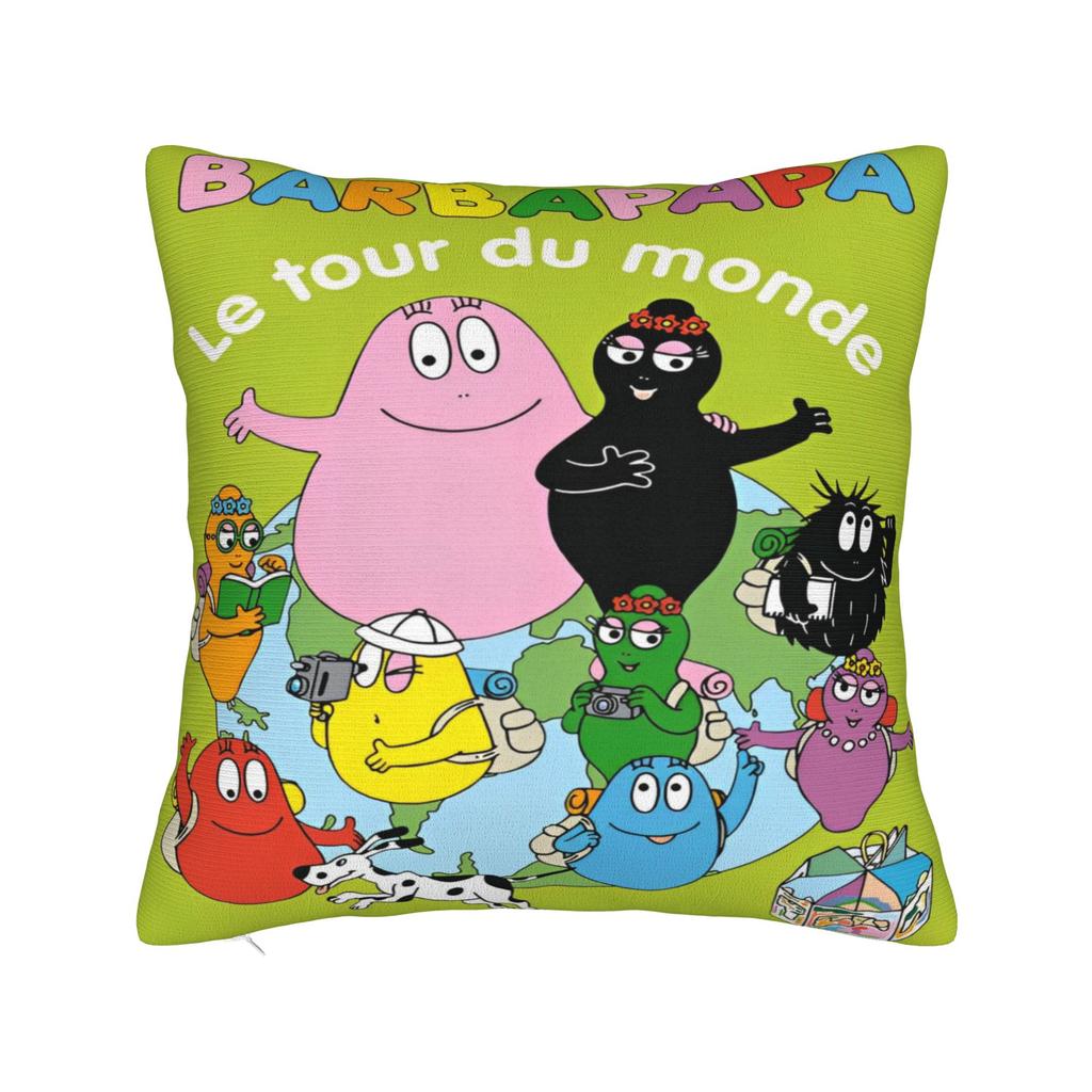 Weiche und Süße Home Barbapapa Cartoon Dekorationen Kissenbezüge Merch Kissenhülle Quadratisch Multi-Größe