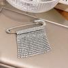 High-End Sense, Cold Wind Temperament, Fringed Chain Full Of Diamonds, Exaggerated Brooch, Fashionable Atmospheric Brooch.
