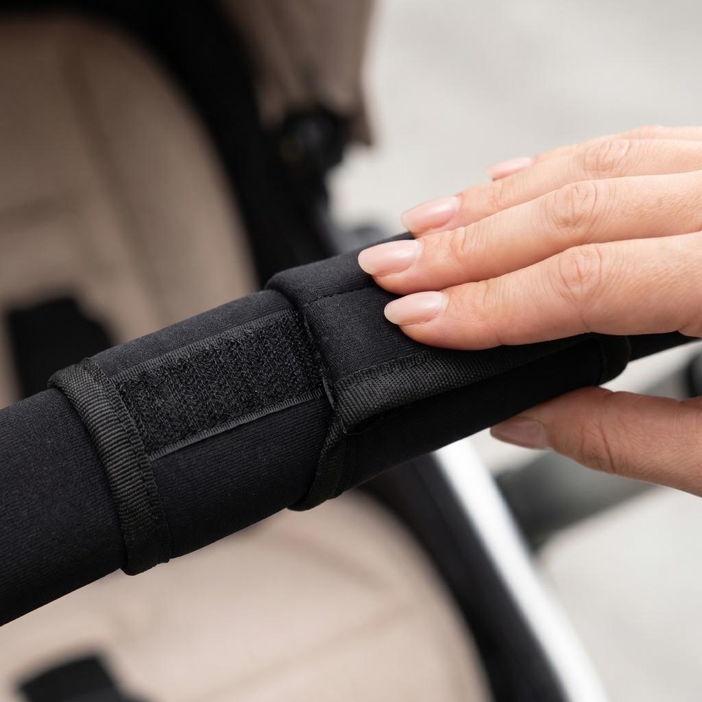 Kinderwagen Griffschoner 2er Pack Weicher Stoff Schutzhüllen für Kinderwagengriffe Einfach zu montieren und zu entfernen Strapazierfähiges Material