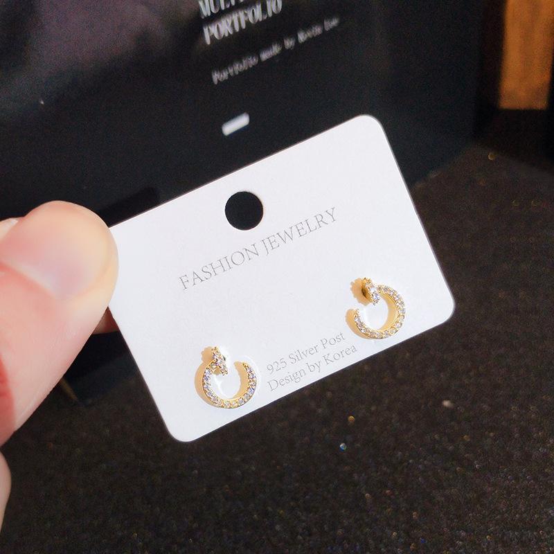 New Exquisite Women's Nail Earrings Creative Irregular Earrings Small  copper Needle Stud Earrings Temperament Earrings