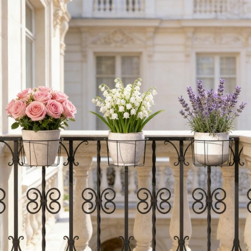 Weather Resistant Garden Hanging Basket Holders Support Frame Bracket For Patios Ledges Plant And Greeneries Decoration