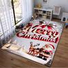 Festive Santa and Reindeer Design Rug Non-slip rug suitable for living room and bedroom sofas