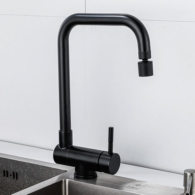 Yuzhuxun HC Foldable Black Kitchen Sink Faucet