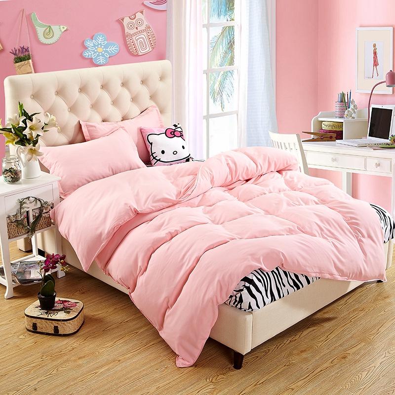 Elegant And Timeless Bedroom Pure Color Duvet Cover Pillowcases Quilt Cover Bedding Set