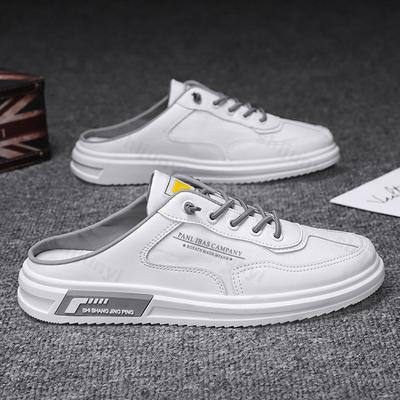 2025 Sommer Herren Hausschuhe Bequem Rutschfest Freizeit Schuhe Luxus Leichtgewicht PU Leder Draußen Männlich Halbschuhe