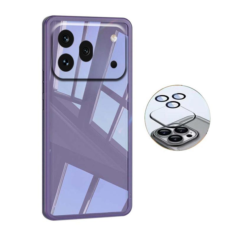 For Honor 600 Pro Case Camera Protection Semi Transparent Soft Silicone Shockproof with Lens Protector Films for Honor 600 Pro Back Cover