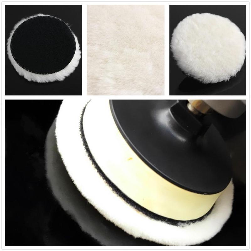 3/4/5/6/7 inch Wool Polishing Disc Car Waxing Polishing Buffing Car Paint Care Polisher Pads Auto Washing Accessories