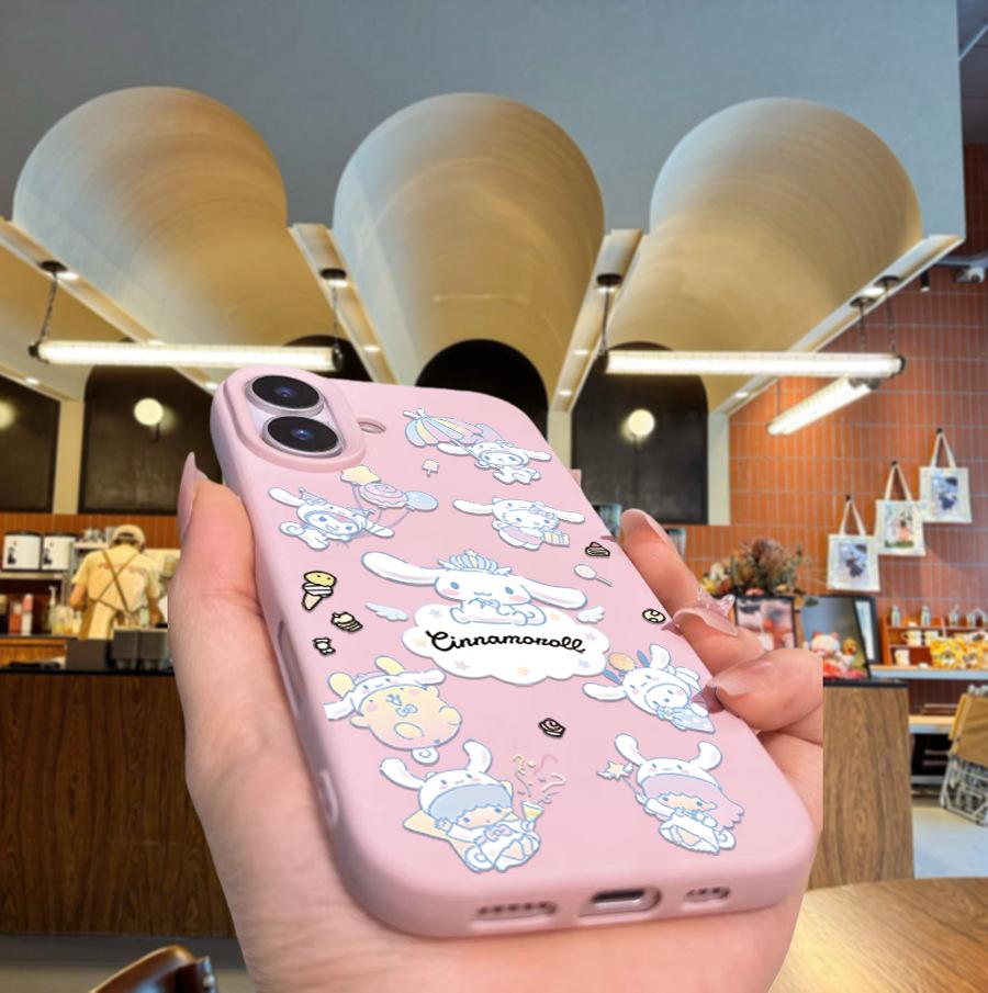 Cartoon Cute Sanrio Leather Texture Case for Apple 14/16