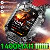 Men Real Outdoor 1400mAh Super Big Battery Smart Watch GPS Flashlight SOS Dual Flash BT Call 10ATM Waterproof Outdoor Enthusiast Sports Smartwatch