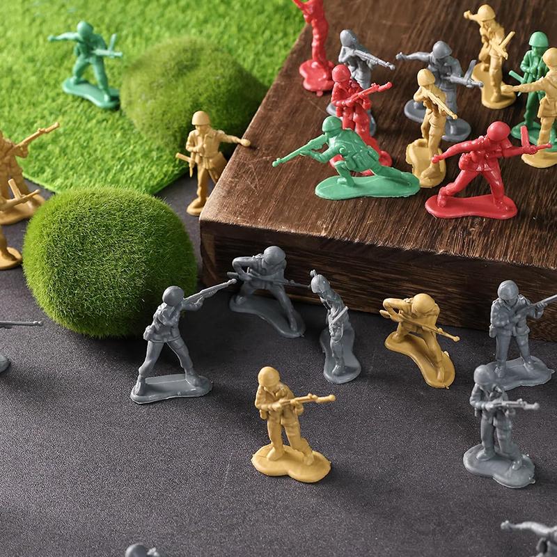 30 Stück 5 cm Soldatenmodell Kunststoff Schreibtischornament Armeefiguren Actionfiguren Heimdekoration Militär-Enthusiasten Geschenke für Jungen TMZ