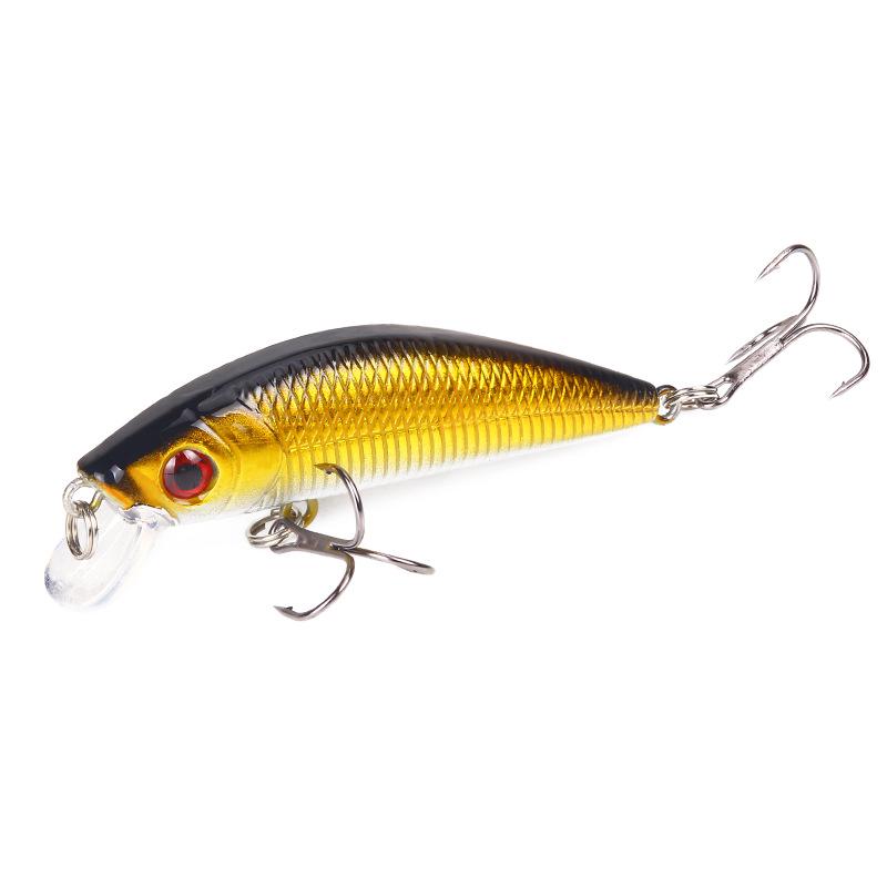 Luya Bait Mino 7cm/8.5g High Carbon Steel Three Anchor Hook Plastic Hard Bait Simulation Fake Bait Bait