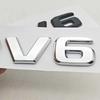 3D ABS Car Letters Logo V6 Badge Sticker Rear Trunk Emblem Decals For Mercedes Benz GLE ML SLK Class W204 C280 Auto Accessories