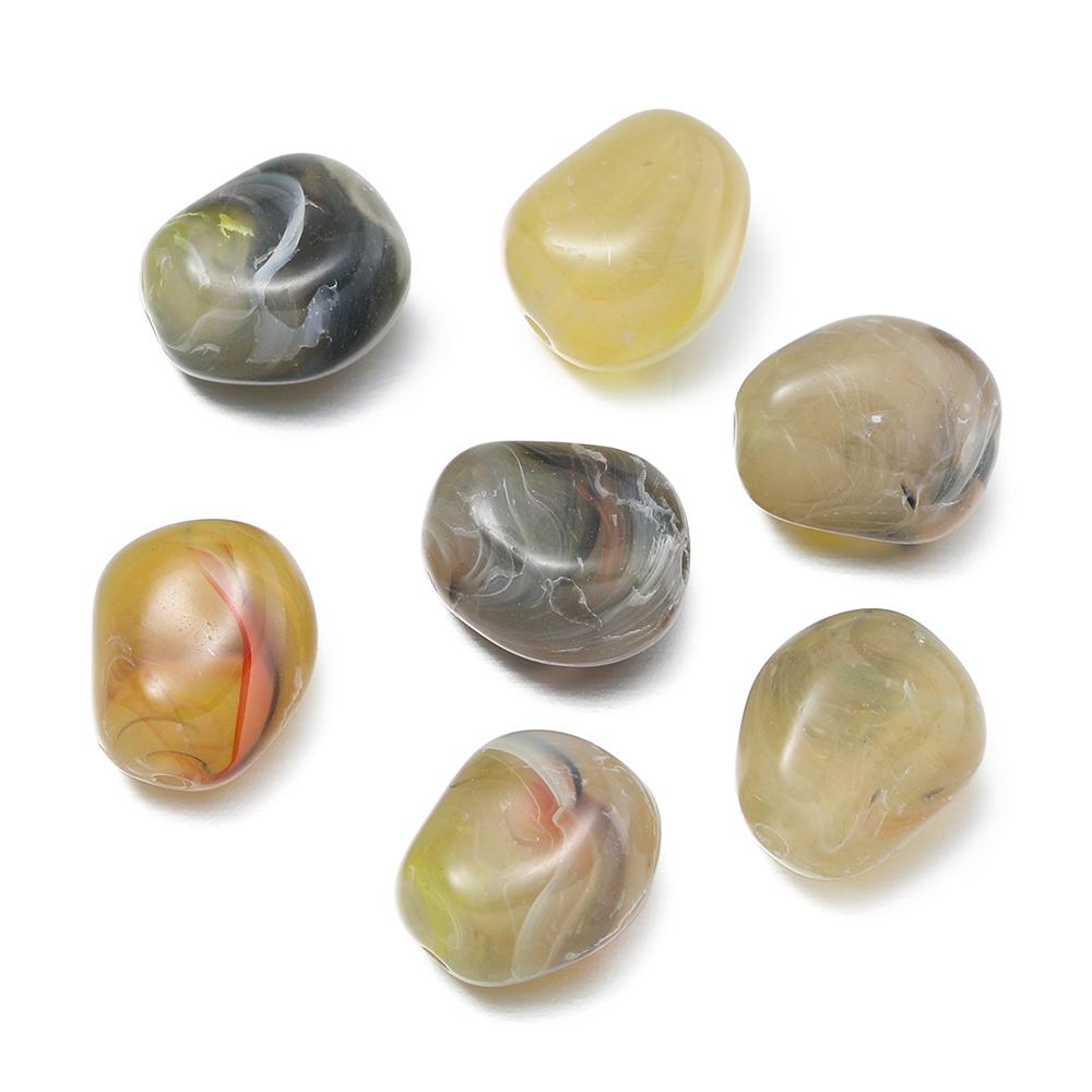 

20Pcs Imitation Acrylic Stone Beads Charms Spacer for DIY Bracelet Necklace Earrings Jewelry Making Accessories 10*12mm