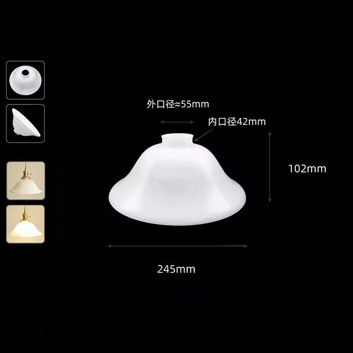 Grey 48mm 52mm 53mm Opening Chimney Glass Lamp Shade,Gray Green Cover with 55mm 56mm 59mm 60mm Reverse Hole for diy Lampshade