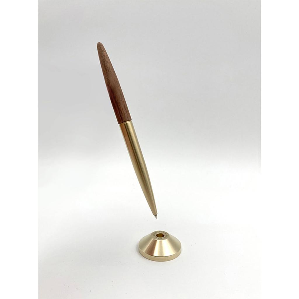 Namib Design Studio LOG Ballpoint Pen and Pen Stand Set, 1.0mm, Walnut, LOGDP-201
