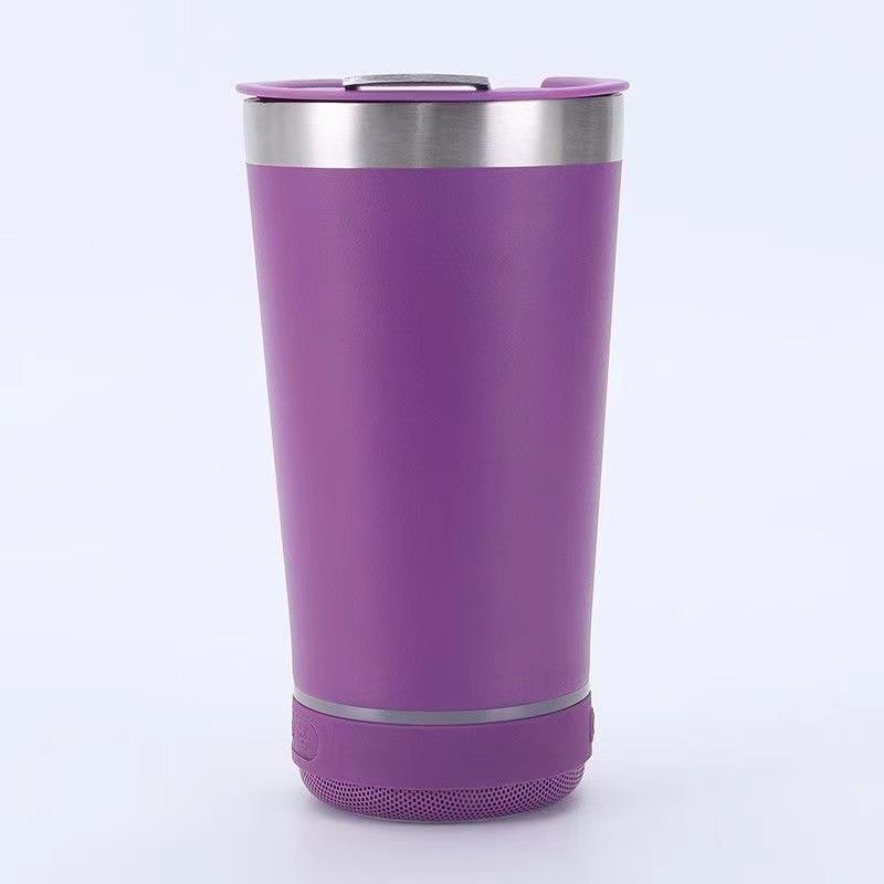 Portable music cup stainless steel reusable simple water bottle speaker wireless Bluetooth speaker