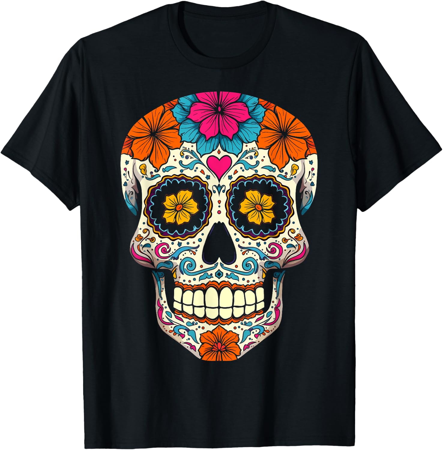 Halloween Sugar Skull Calavera T-Shirt XXXXL