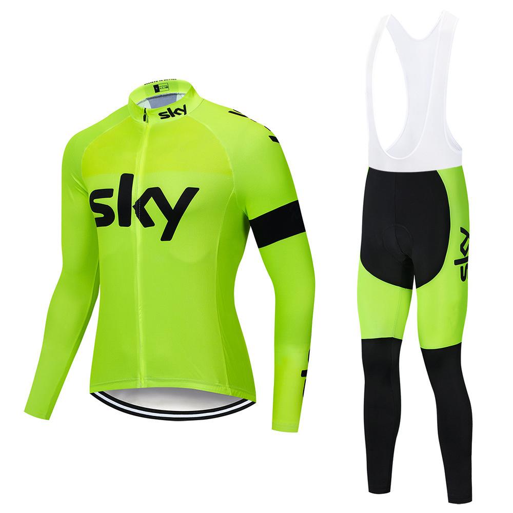Cycling Suit Breathable Long-sleeved Strap Suit Mountain Road Racing Suit Men's and Women's Cycling Suit 2026 Autumn Velvet Thin Cycling Suit Suit