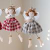 New Cloth Angel Girl Pendant Red White Grey DIY Decor Christmas Doll Pendant Hanging Ornaments New Year Party