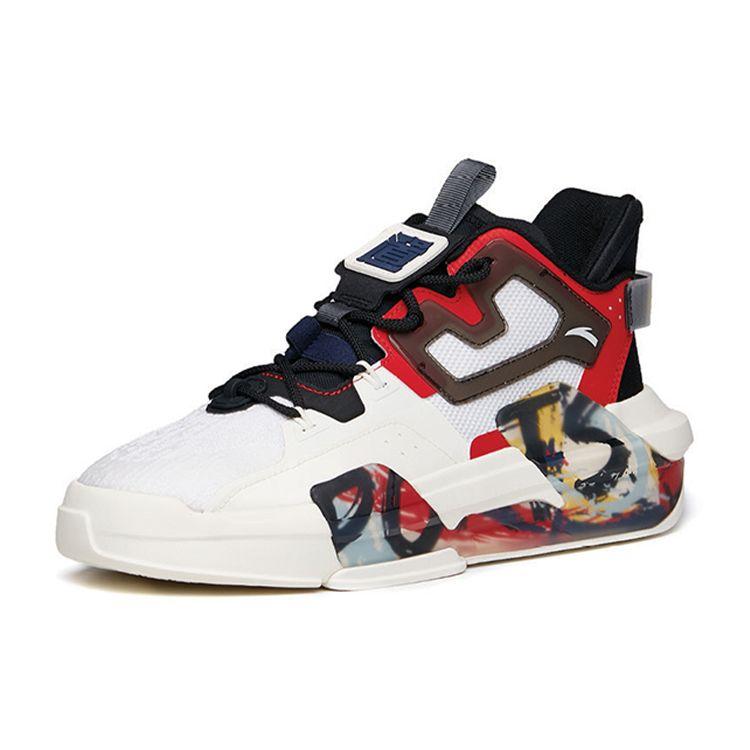 Anta Dominance Low-Top Sneakers With Grip And Warmth Women Sneakers White Black Red 122138081S-3