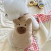 Polyester Dog Winter Coat Cute Puppy Bear Sweater Dog Pullover Plush Teddy Bear Vest  Indoor