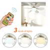 Flush Mount Ceiling Fan with Lights Remote Control, 16.5 Inch,6Blades,Dimmable Ceiling Lamp Bulb Cooling Fan 3 Modes