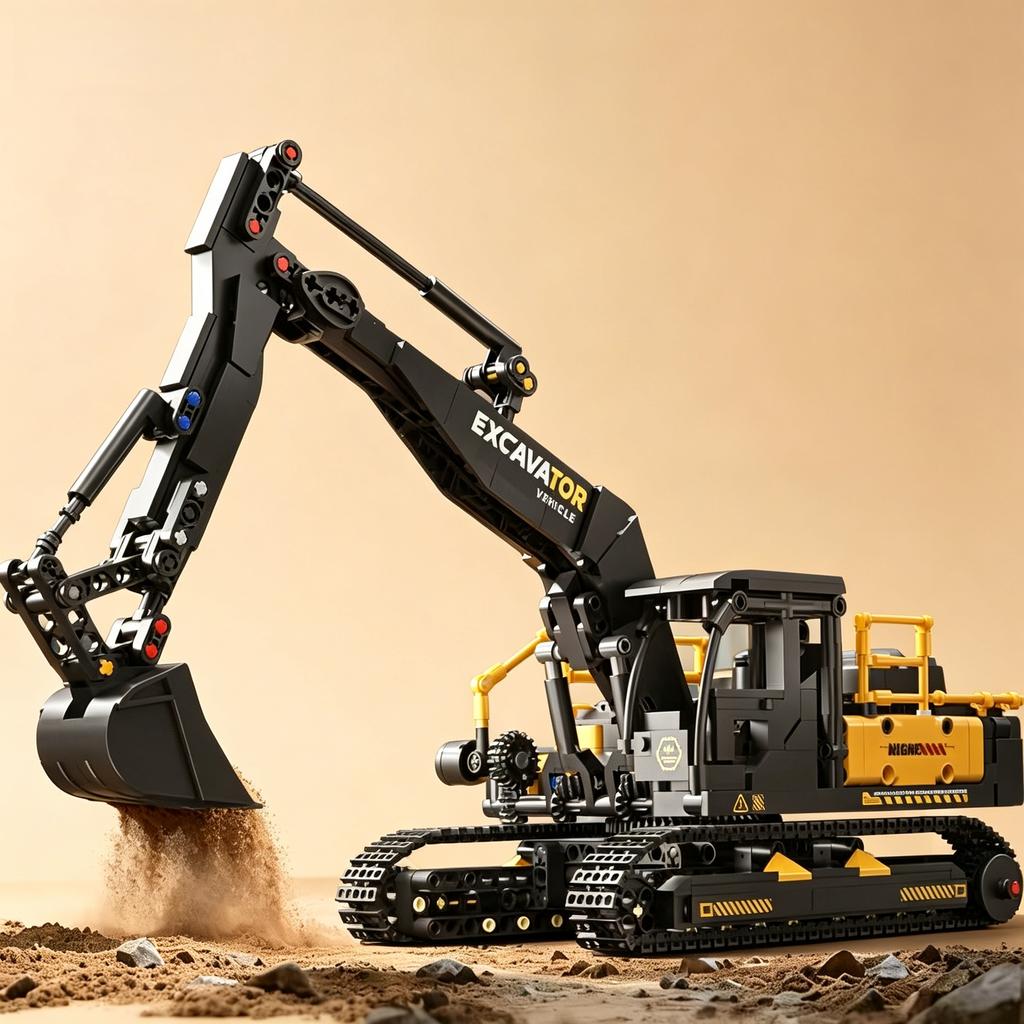 Excavatrice sur chenilles modèle 2026 blocs de construction véhicule d'ingénierie de construction urbaine modèle brique Cadeau de Noël d'anniversaire