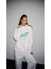 European Heavyweight Autumn Women's Trendy Hoodie - Casual Loose Fit, Hot Stamping, Long Sleeve, Mid-High Neck.