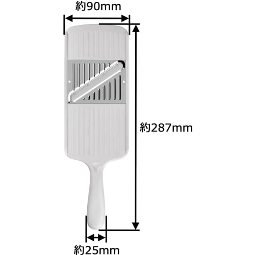 Takagi Kanesada Vegetable Cut Stainless Steel Slicer with Grating Container, Slicing and Julienne, Dishwasher Safe, Easy-to-Grip Handle Container, Mad