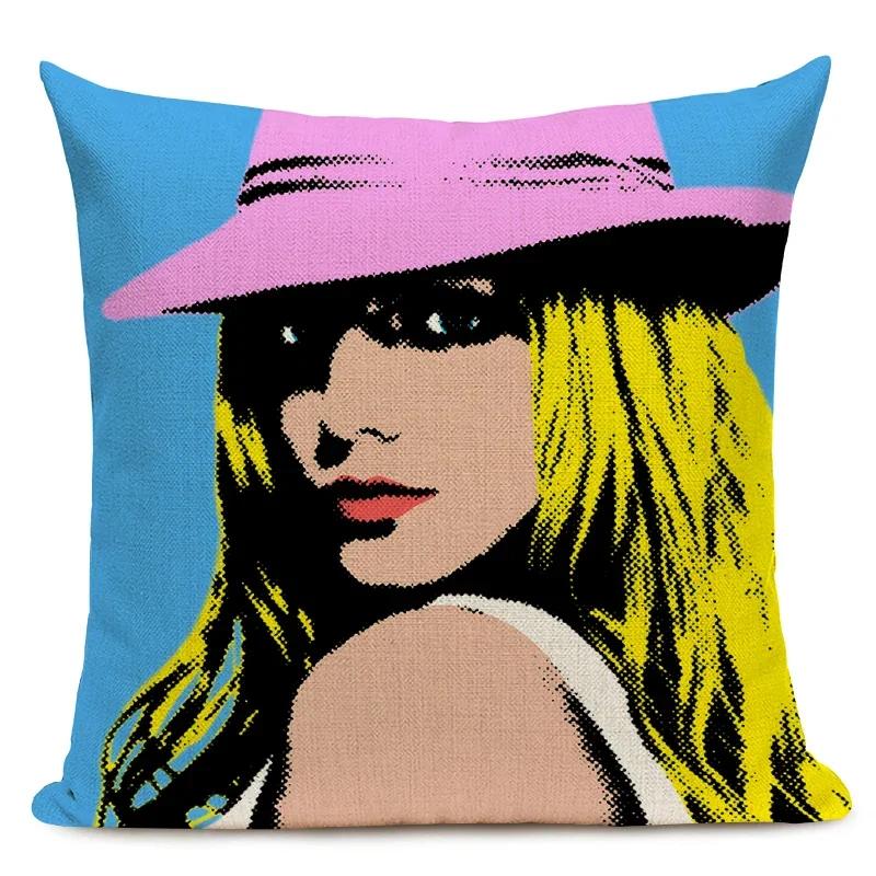 American Anime Pop Art Printing Cushion Cover Home Sofa Decor Pillowcase Car Seat Decorative Pillow Case Capa Almofada