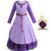 New Girls Dress Cosplay Star Wish Wish Asha Same Dress Dress Children Long Sleeve Dress