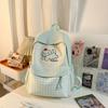 Schoolbag Cute School Bag College College Student Junior High School Student Large Capacity Japanese Plaid Puppy Backpack Casual Student Backpack