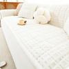 Autumn and Winter Plush Sofa Cover Jacquard Anti Slip Thick Warm Solid Color Simple and Comfortable Skin Friendly Sofa Cushion