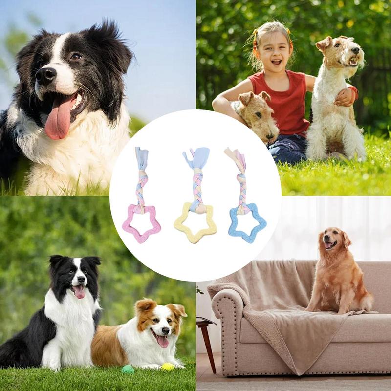 Puppy Chew Toy 3pcs Dog Chew Toys For Teething Interactive Puppy Teether Dog Teeth Cleaning Toy For Training And Cleaning Teeth