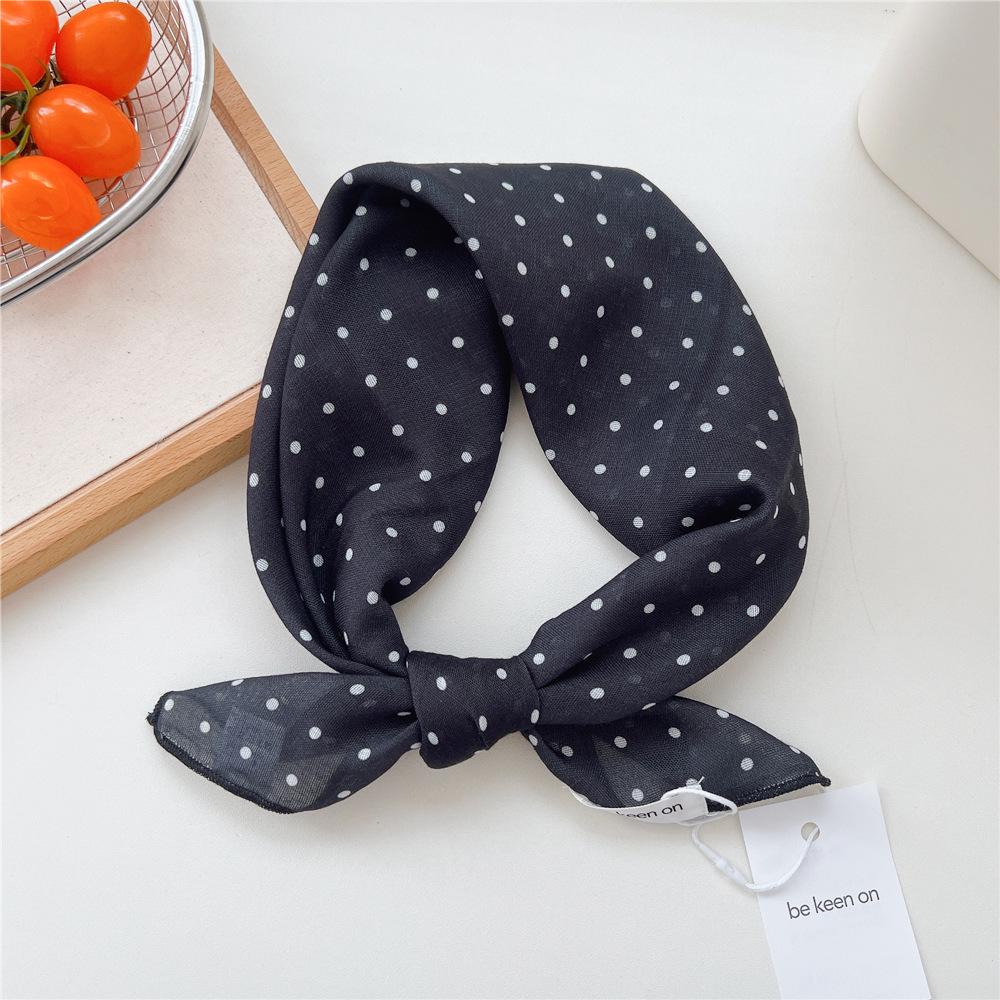 55 Floral Small Silk Scarf: Spring/Summer Korean Fashion Headscarf, Decorative Hairband, Paisley Neckerchief