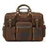 Vintage Men Crazy Horse Leather Briefcase Large Laptop Genuine Leather Business Bag Work Tote Travel Bag Cowhide Messenger Bag