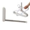 Clothes Hanger Organizer Wall Mounted Clothes Hanger Storage Retractable Hanger Holder Stand Space Saving Clips Clothing Storage