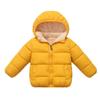 2026 Kids' Hooded Plaid Fleece-Lined Down Jacket for Boys & Girls, Warm Cotton Outerwear for Baby, Autumn & Winter.