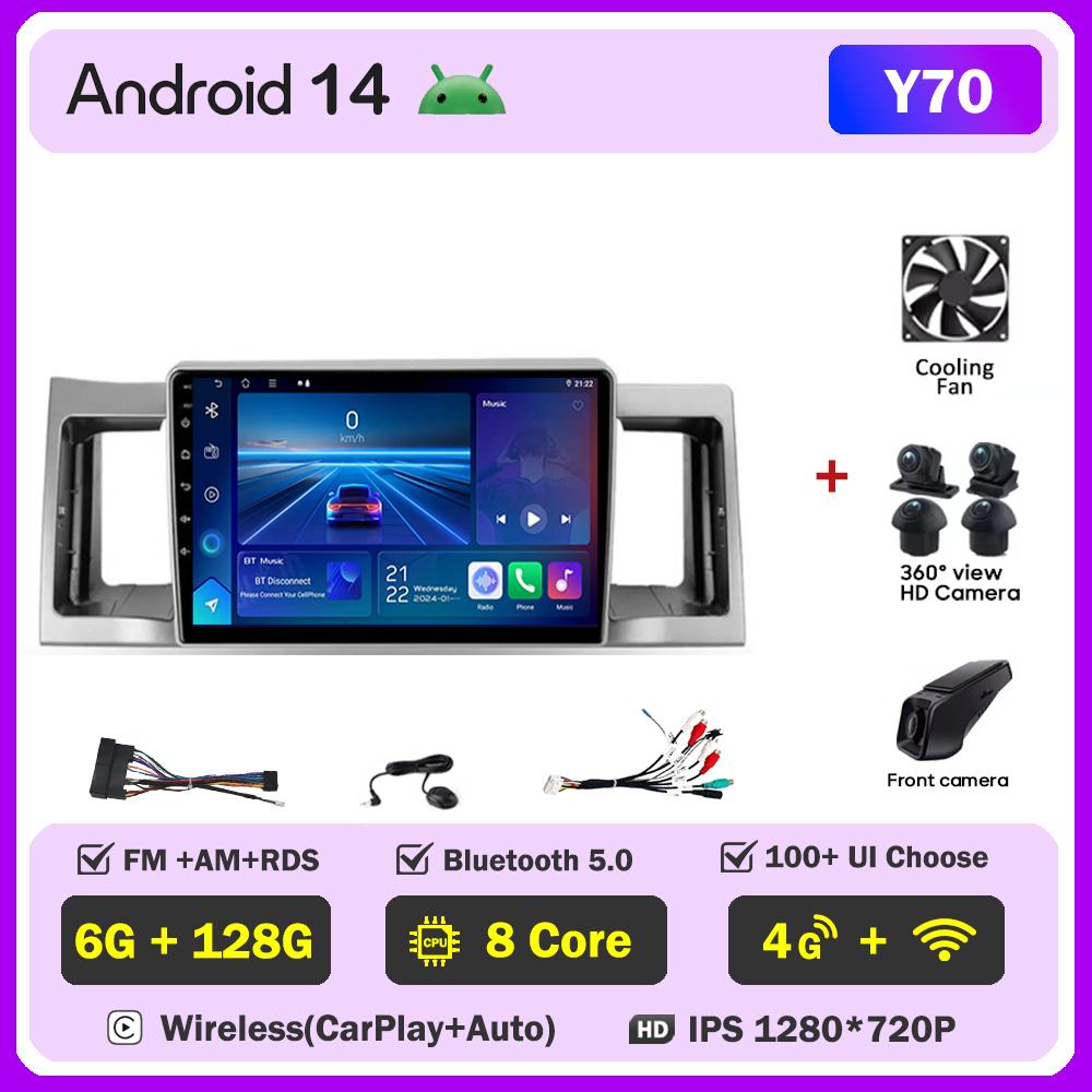 Car Video Player For Geely SC7 2011 -2015  Carplay Android 14 Auto Radio Intelligent System GPS Navigation Touch Screen 5G Wifi