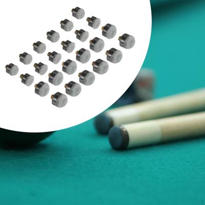 24x Pool Cue Tips Billiards Tip Screw On Part Sticks for Snooker Indoor Game