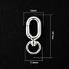 Versatile White Heart Zinc Alloy Keychain Connector with Irregular Shape and Spring Clasp
